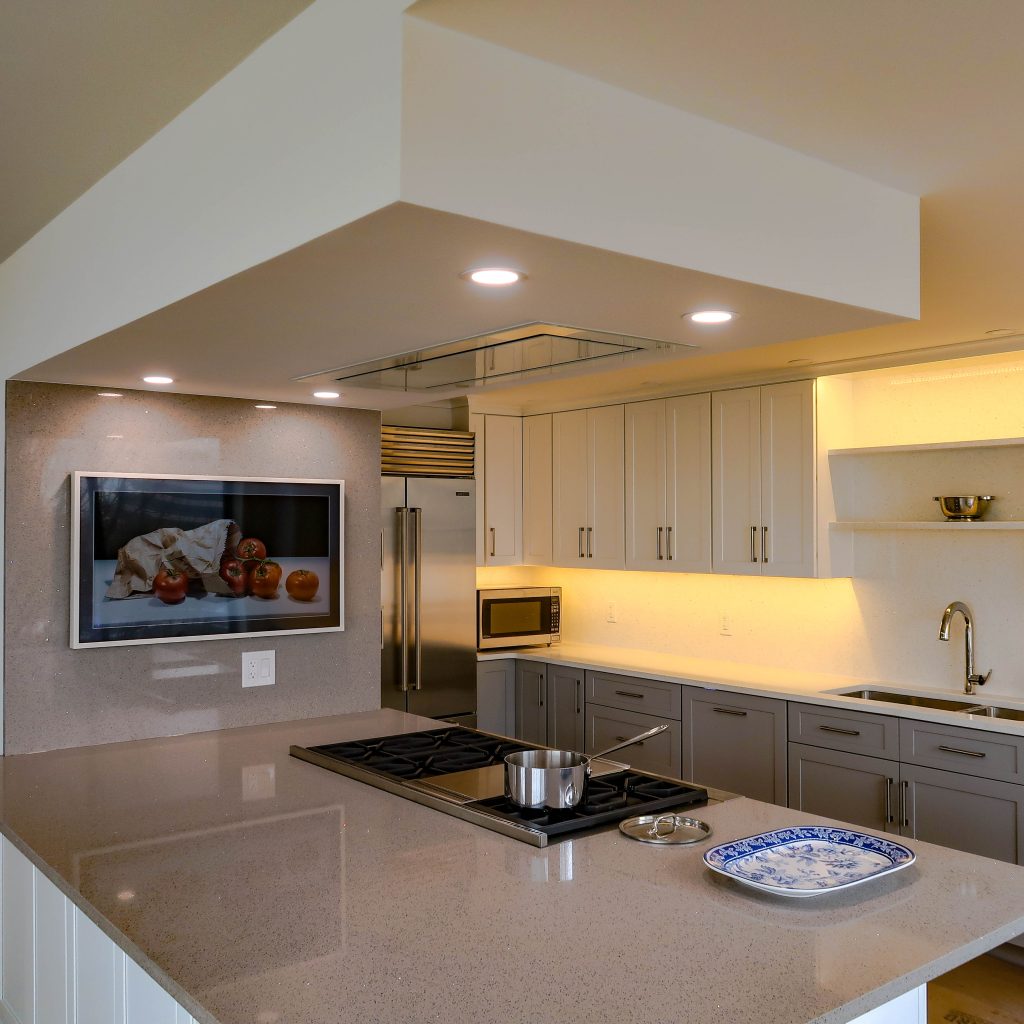 Modern kitchen renovation with recessed and under-cabinet lighting by RJS Electrical in Brooklyn